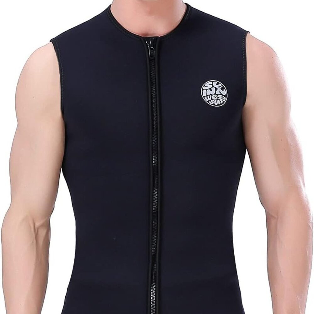 Mens Wetsuit Vest 3mm Premium Neoprene Wetsuit Top Sleeveless